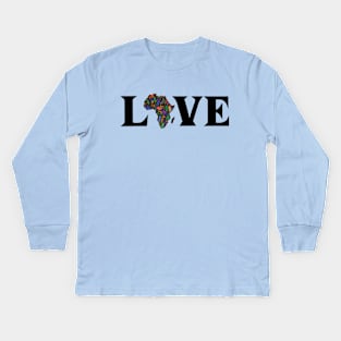 African American Love T-Shirts Kids Long Sleeve T-Shirt